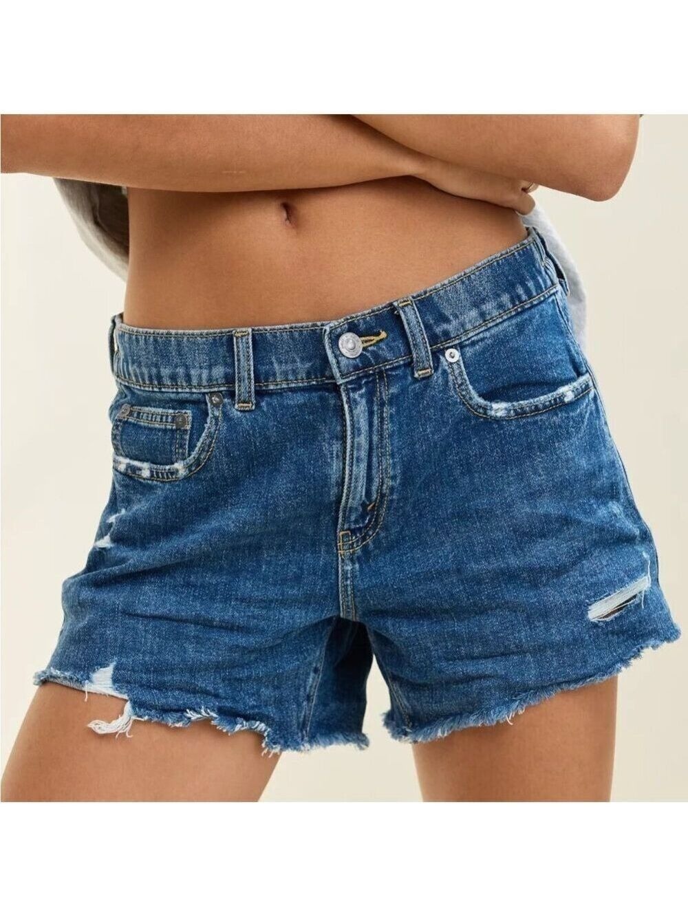 NWT Aerie Daydream Denim Distressed Shorts M